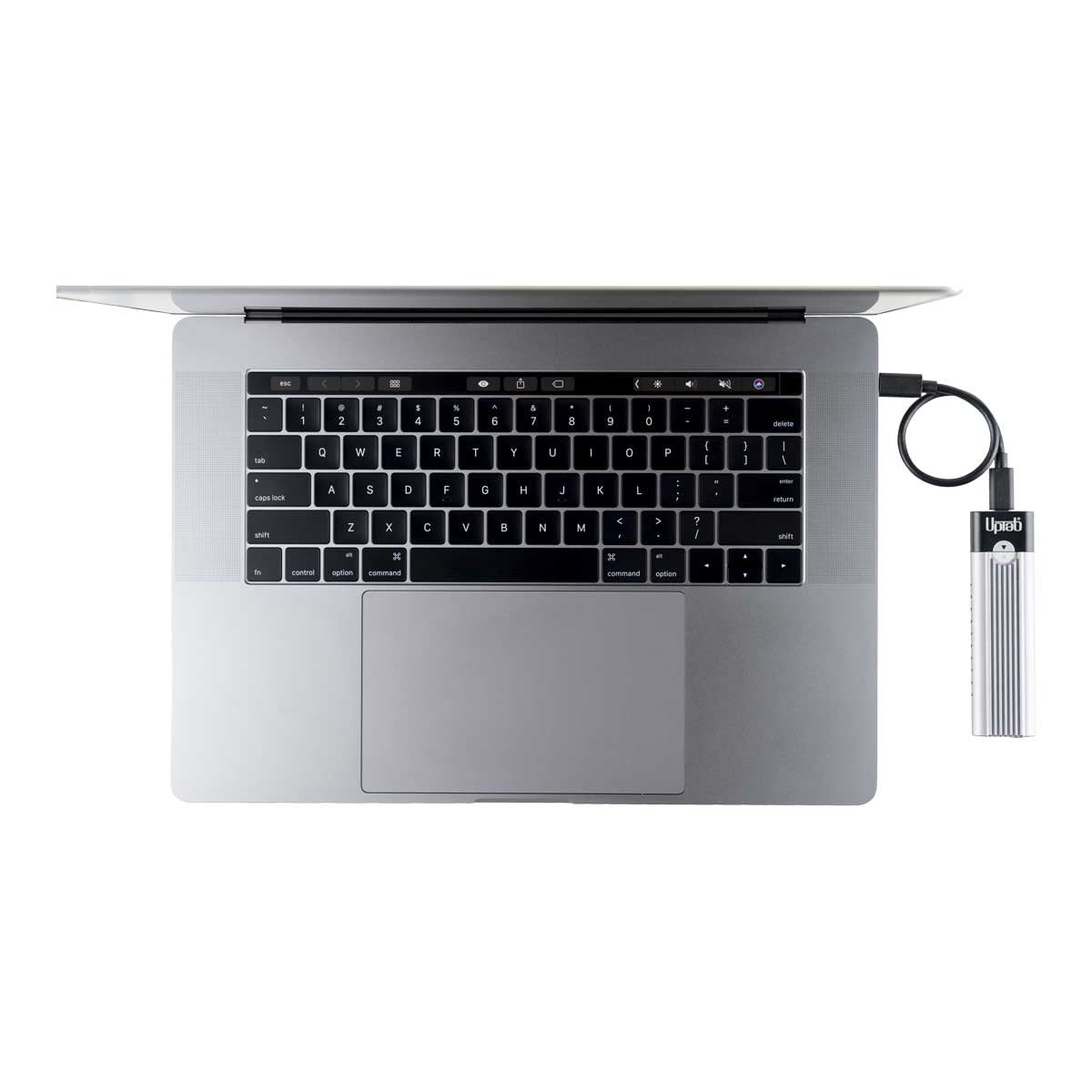 UPTab USB-C 3.2 Gen 2 to M.2 PCI Express (PCIe) NVMe SSD  (10Gbps) Thunderbolt 3 Compatible - Enclosure - with Apple Computer