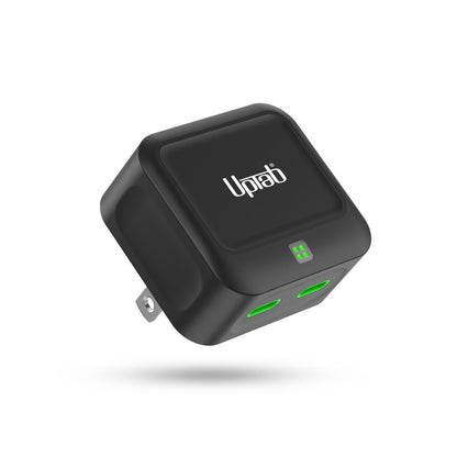 UPTab 40W USB C Charger, Fast Compact Adapter 2 Port PD Wall Compact Foldable Power Adapter for iPhone 15/Plus/Pro/Pro Max 14/Mini/Pro/Pro Max /12, Galaxy S22/S21/S20/Note 20 PPS, Pixel, MacBook, iPad