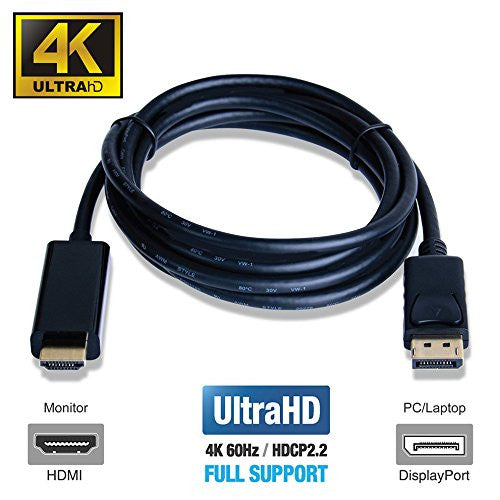 UPTab DisplayPort 1.4 to HDMI 2.0b Active Cable 6FT with HDR - Description
